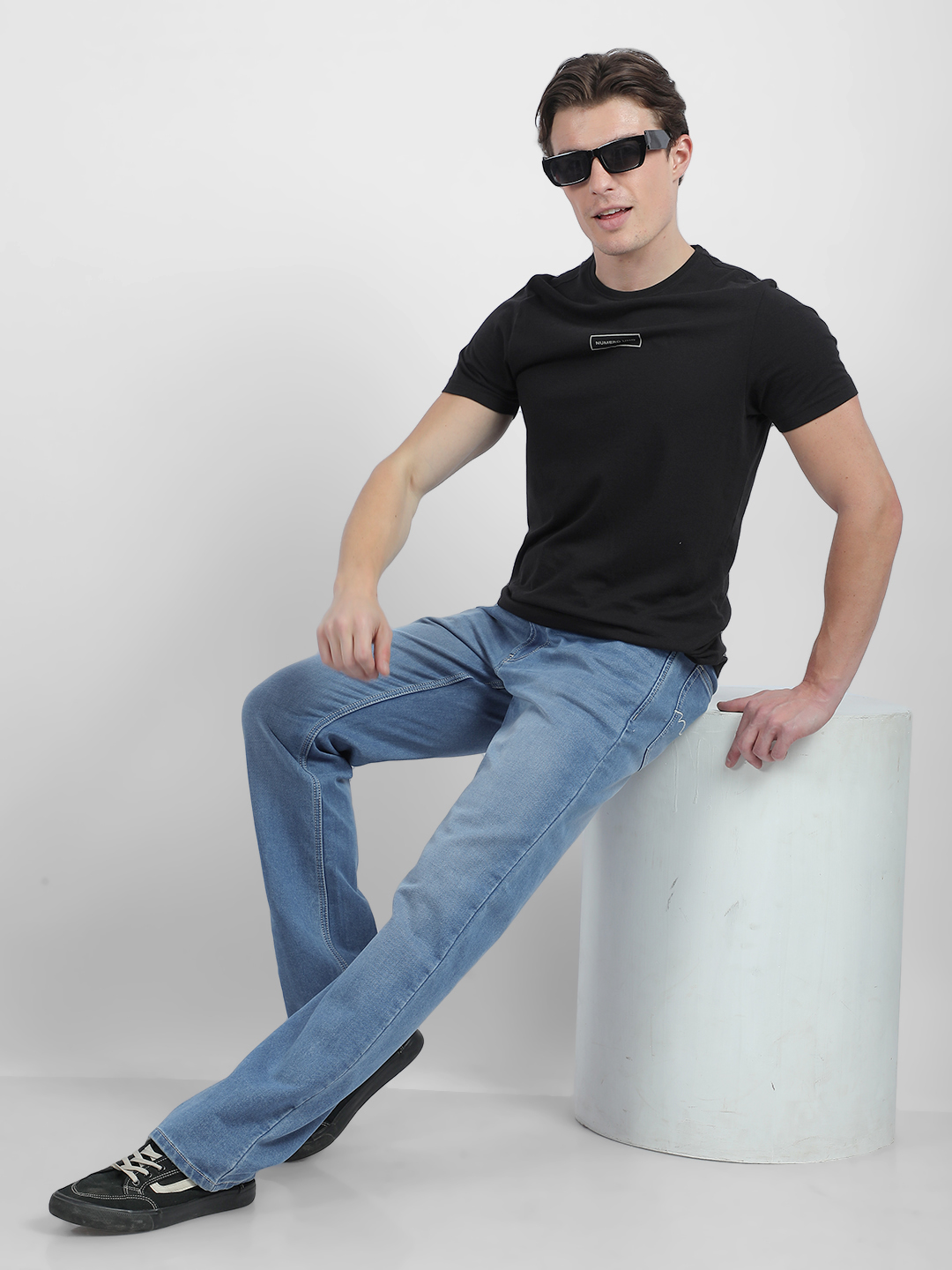 Numero Uno Men Faded Blue Jeans